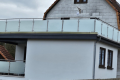 Balkongeländer Edelstahl-Glas