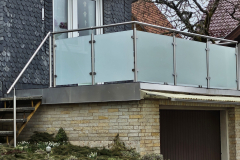 Balkongeländer Edelstahl-Glas